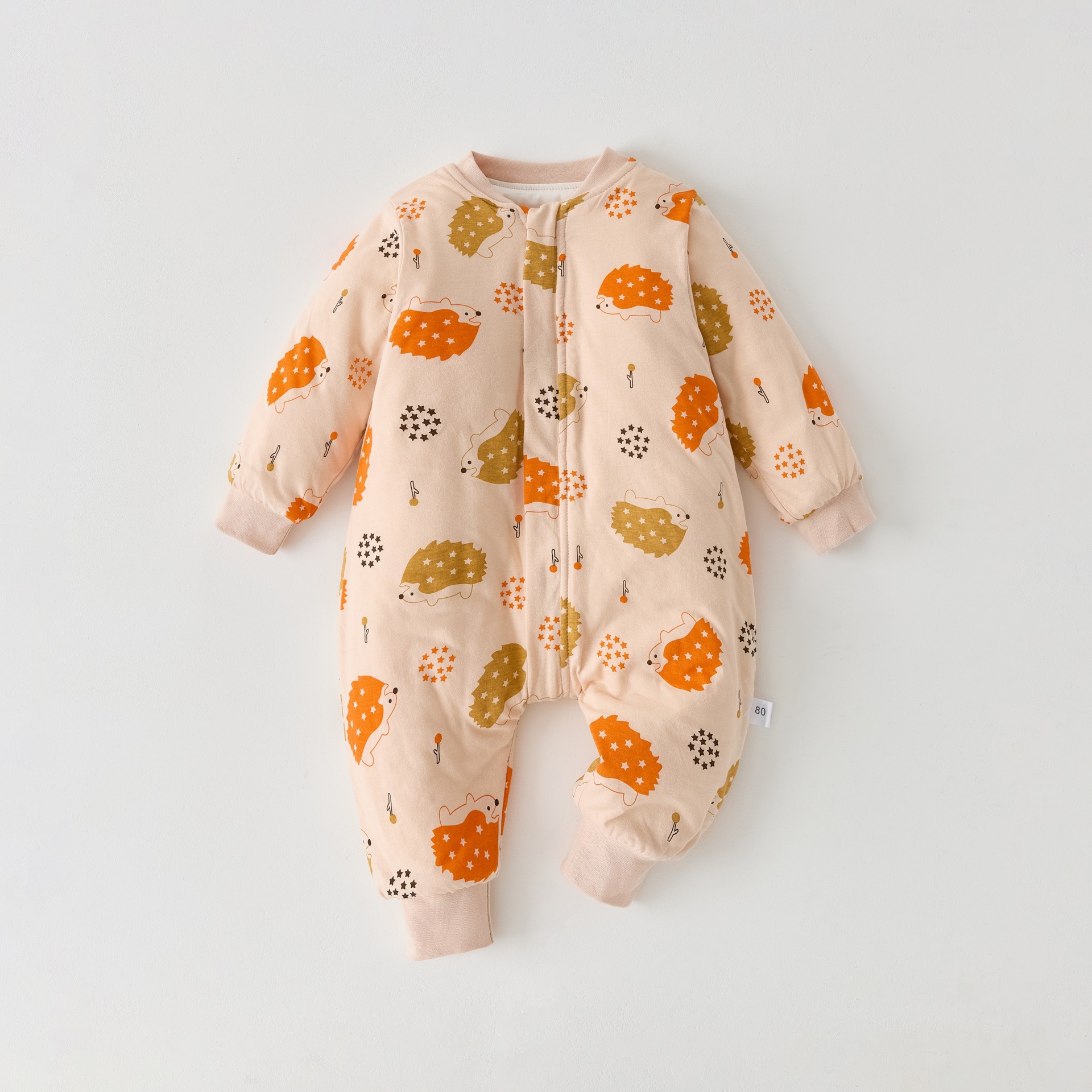 Baby Autumn and Winter Pure Cotton Sleeping Bag Anyang Children's Clothing Thickened Jumpsuit Baby Romper Crawling Suit Autumn and Winter Sleeping Bag
