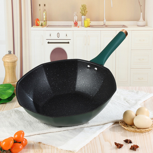Home frying pan, cooking pan, magnesium stone non-stick pan, non-stick, less smoke, star anise pot, gift pot, gas stove universal