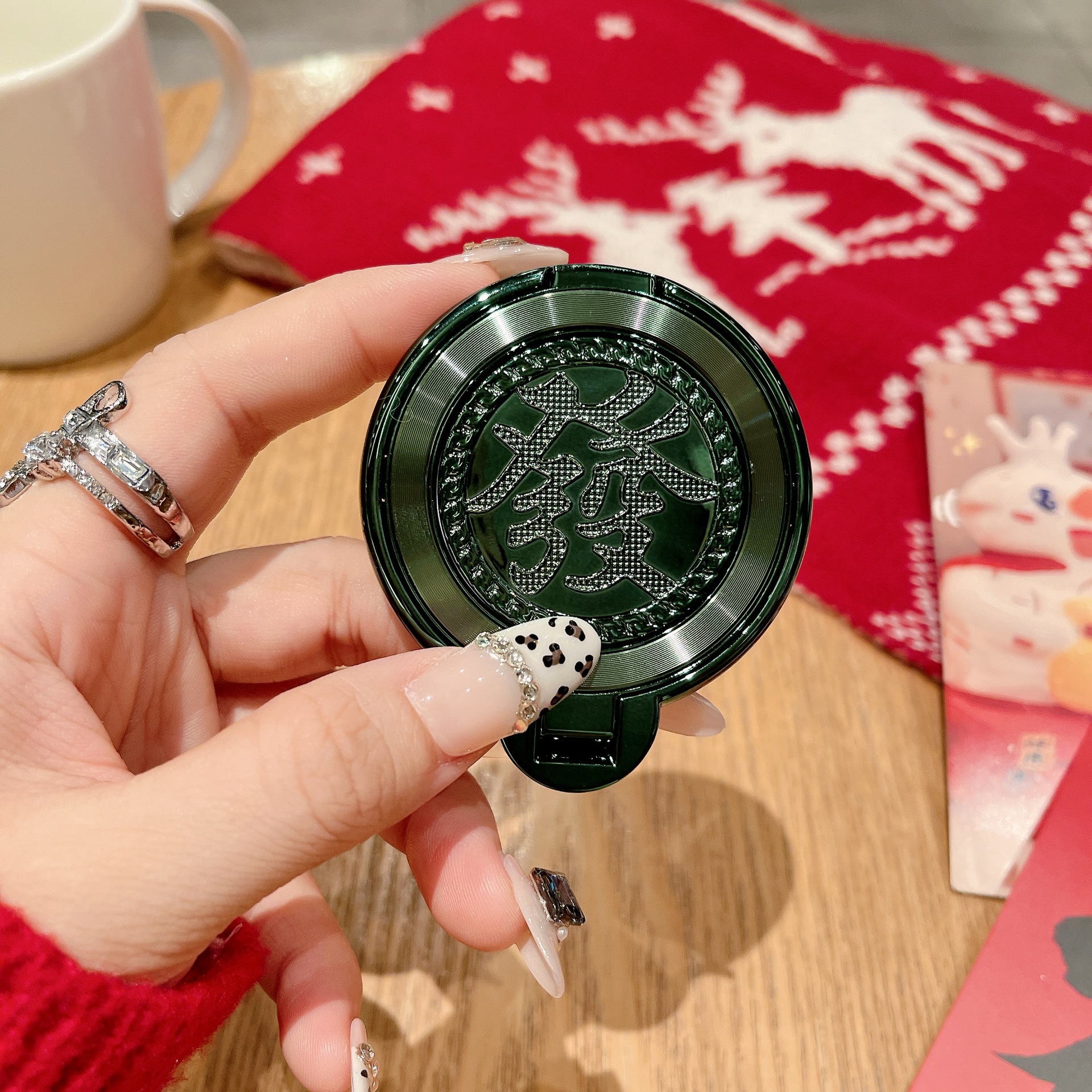 Año Nuevo para ganar dinero y descomprimir giroscopio giratorio soporte de succión de teléfono móvil perezoso caso de teléfono móvil soporte creativo universal