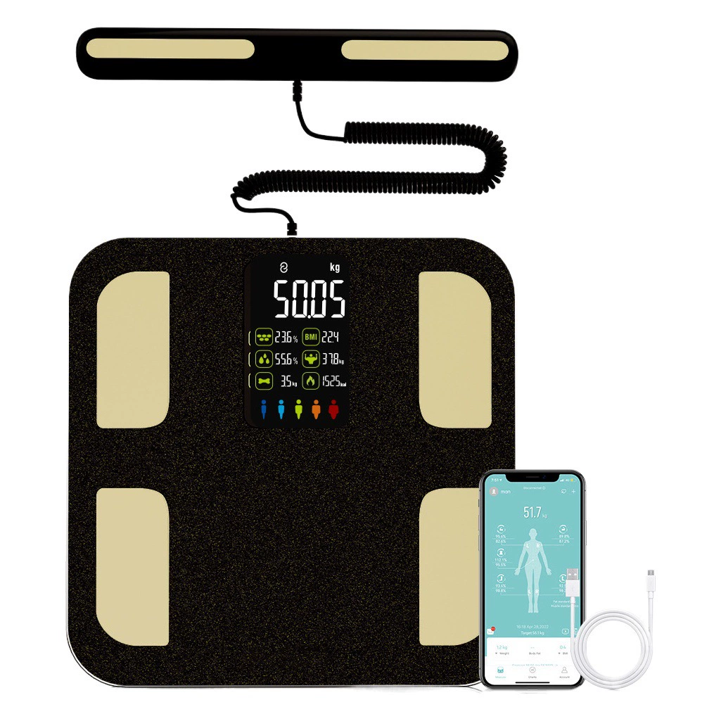 Трансграничная передовая сенсорная восьмиэлектродная жировая весовая шкала для интеллектуального фитнеса