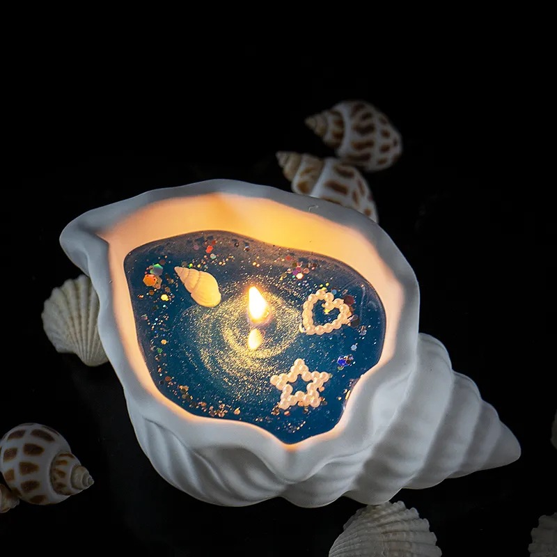 Vela con forma de concha perfumada regalo de aromaterapia_voghion.com