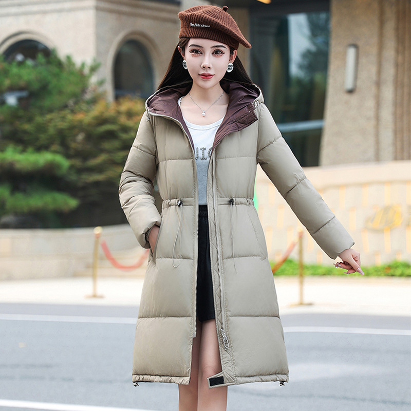 Comercio exterior ropa de algodón mujer 2025 invierno nuevo estilo coreano delgado chaqueta de algodón plumón de moda delgada chaqueta de algodón largo