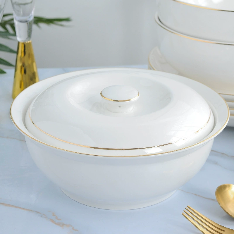 Tableware for hotel, ceramic soup bowl, set, Chinese style