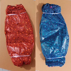 防水袖套勞保廠家 彩色薄款防水防油PVC套袖防污家務工作護袖批發