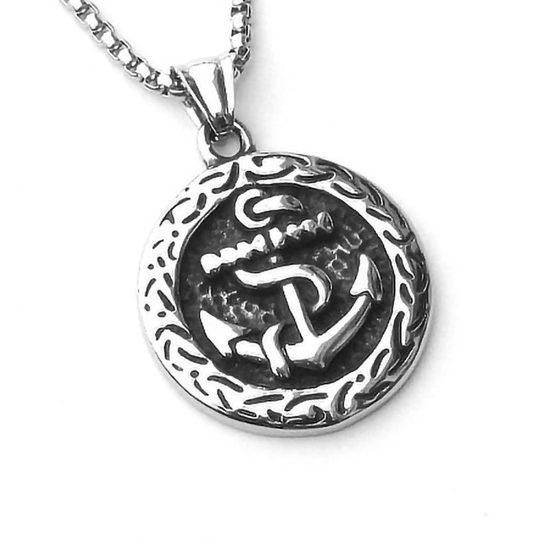 Anchor pendant + titanium steel chain