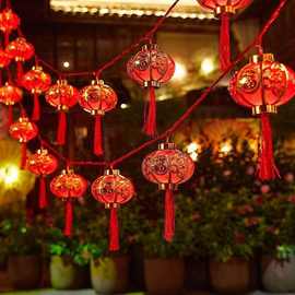 led中国结灯串新年元宵红灯笼铜丝串灯装饰灯婚房布置春节彩灯串