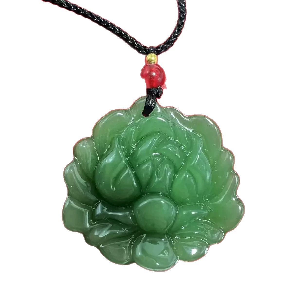 П pendent for men and women white jade, glass necklace
