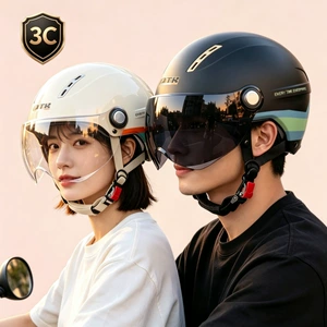3C certified electric vehicle helmet for men and women, suitable for all seasons in summer, safety helmet for electric motorcycles, sun protection riding helmet
