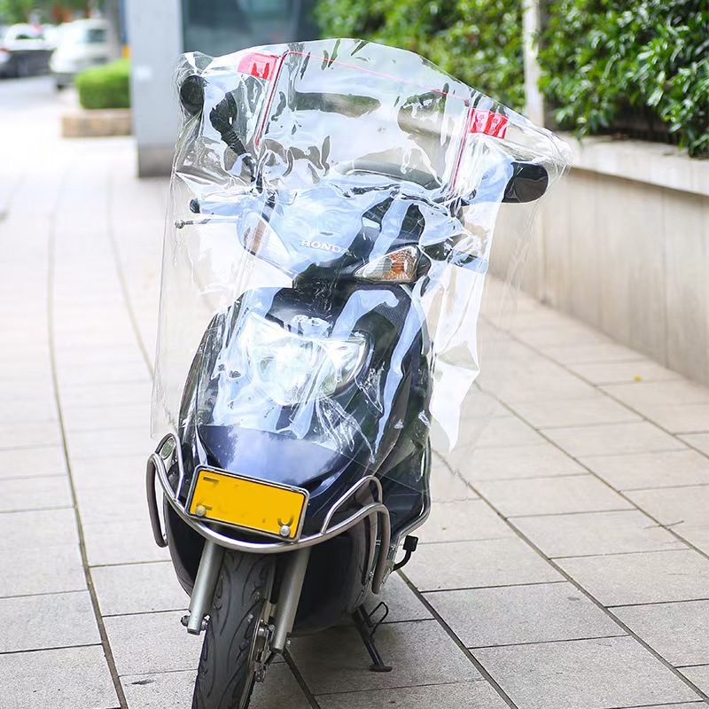 Electric Motorcycle Front Windshield, Four-Season Pedal Battery Car Windproof Board, Take-Out Special High-Definition Transparent Rain Cover