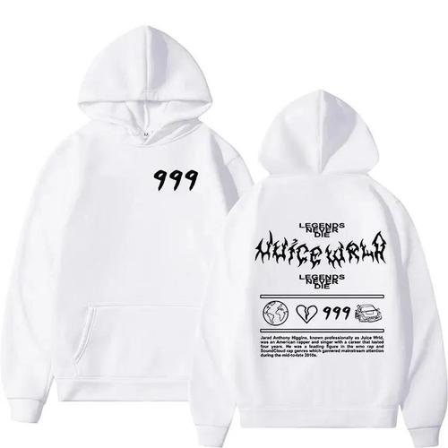 2024 Cross-Border Amazon New Product JuiceWrld Rap Unisex Loose Hooded Sweatshirt with Print