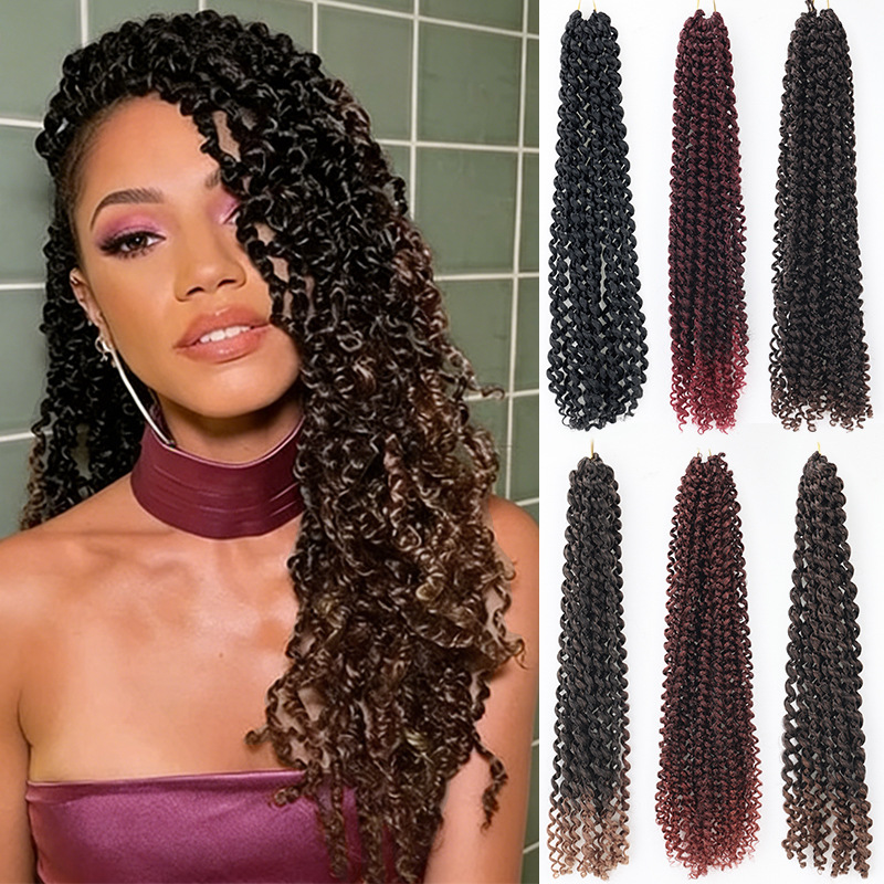 Trenzada africana pequeña bobina de fibra química ganchillo de cabello spr twist bobina de tornillo de cabello spr falso en stock