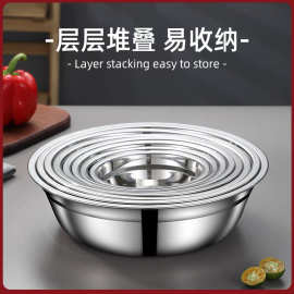 不锈钢汤盆学校食堂专用加厚和面盆食品级洗菜盆支持厂家批发