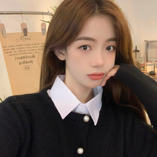 White Universal Collar for Children, Matchable Collar with Sweaters for Layering, Suitable for Spring, Summer, Autumn, and Winter, Decorative Collar for Shirts