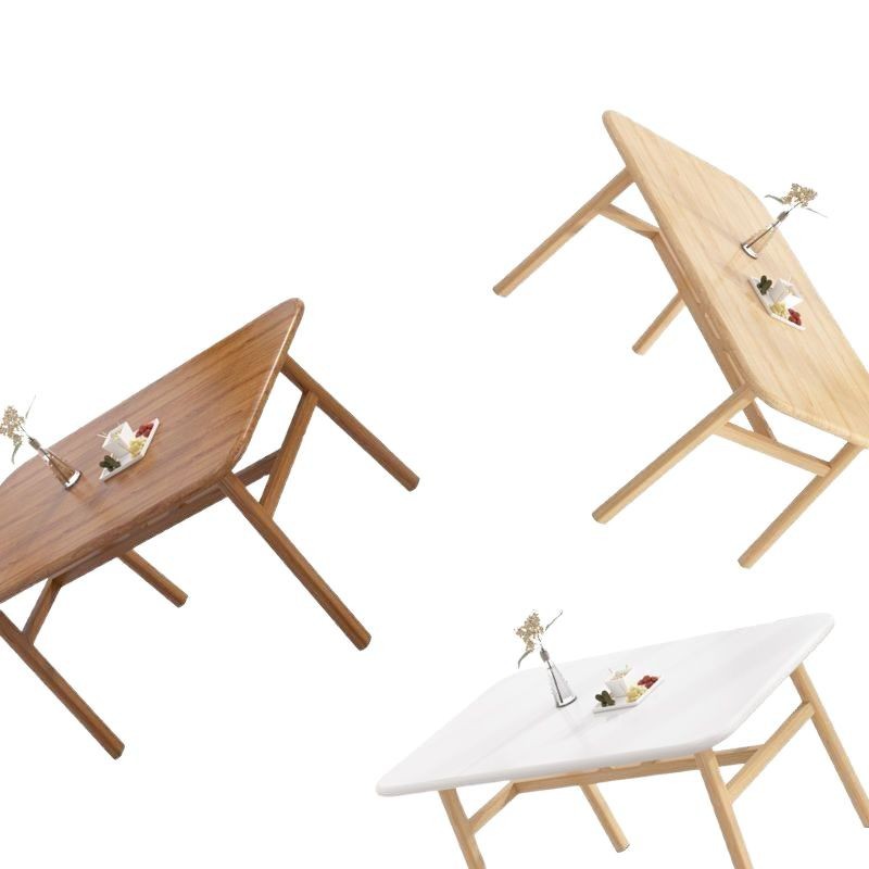 Mesa de comedor nórdica para hogares pequeños, mesa de comedor simple, mesa de comedor de lujo ligera y silla combinada, mesa de comedor de madera maciza, rectangular