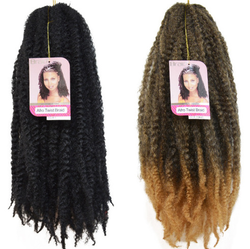 Afro kinky Marley trenza orugas negras explosión cabeza africana peluca trenza