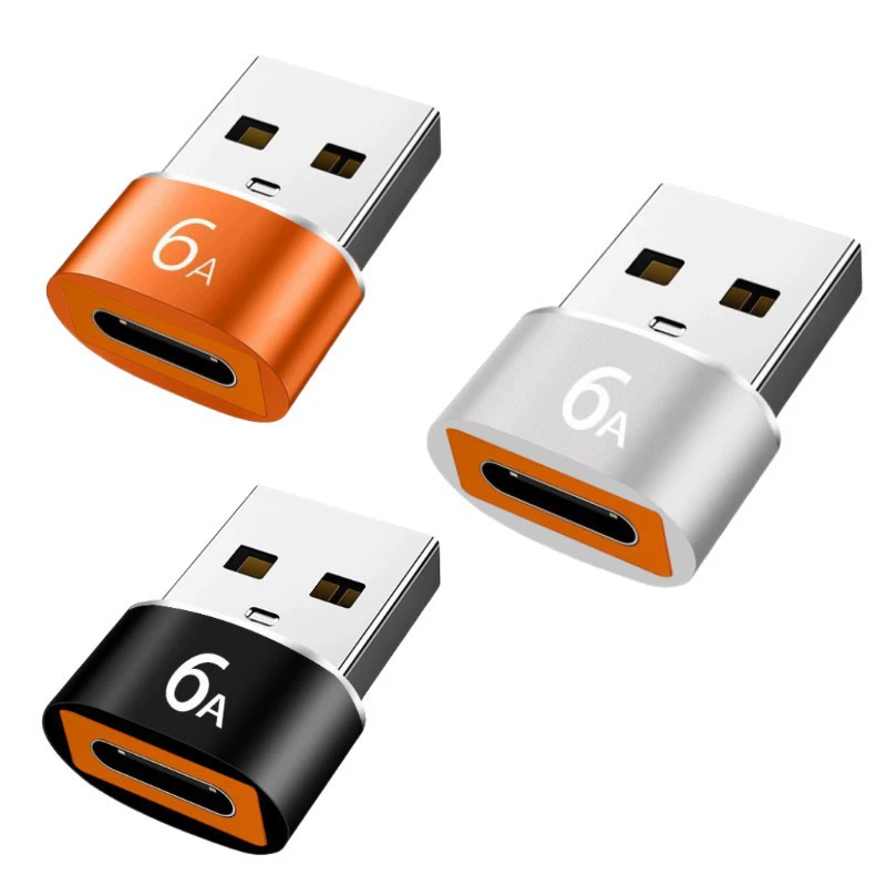 Зарядное устройство для мобильного телефона, переходник типа разъема USB 2.0 OTG-адаптер 6A, подходит для Huawei и Apple