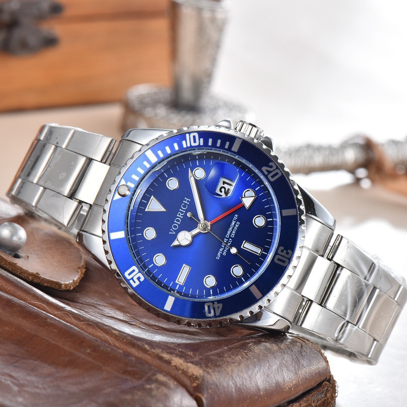 Men's Luxury Water Ghost Watch Wholesale Luminous Life Waterproof Oyster Steel Four-Pin Calendar Watch Global Dropshipping