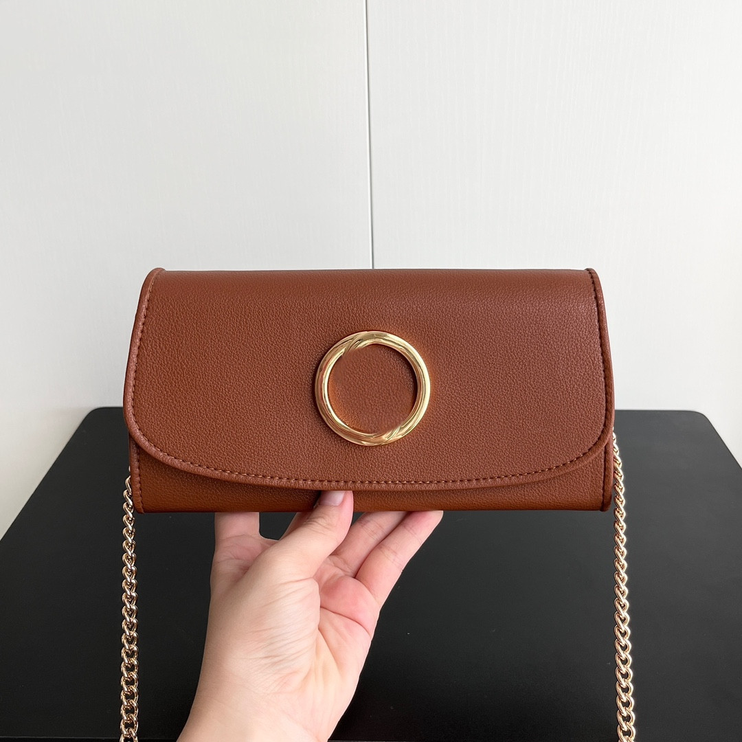2024 New Cowhide Texture Wallet For Women, Lon Genuine Leather Clutch Ba, Fashionable Versatile Ladies' Chain Small_voghion.com
