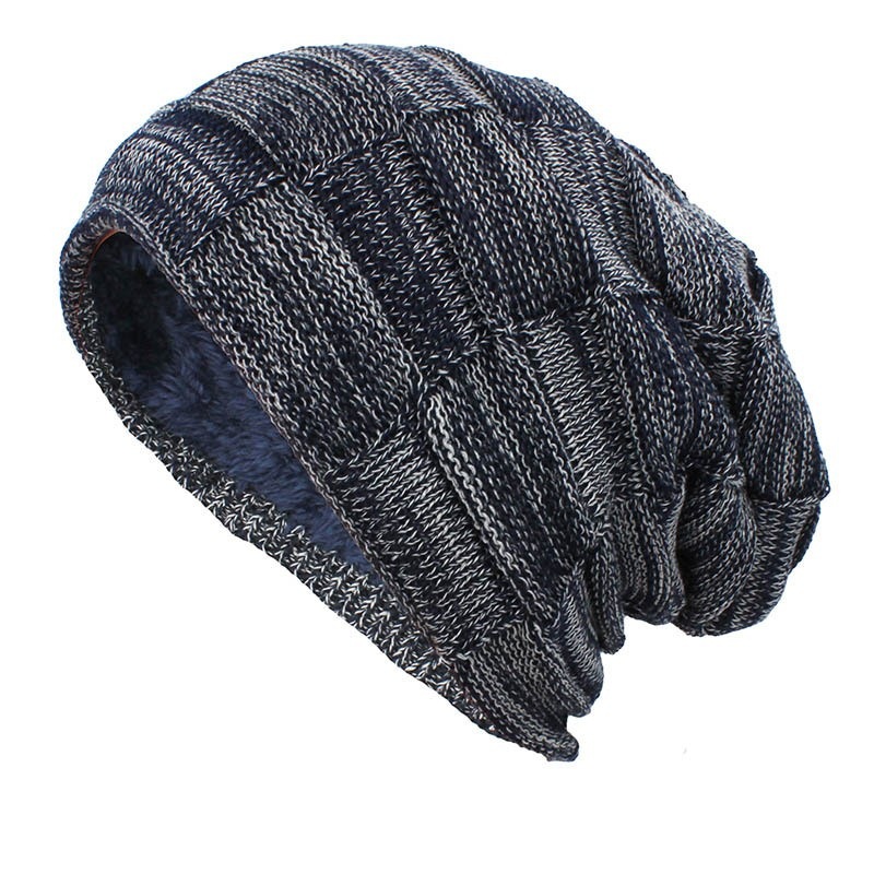 Cappello unisex in maglia mista Cappello autunnale e invernale in pile spesso da uomo e da donna_voghion.com