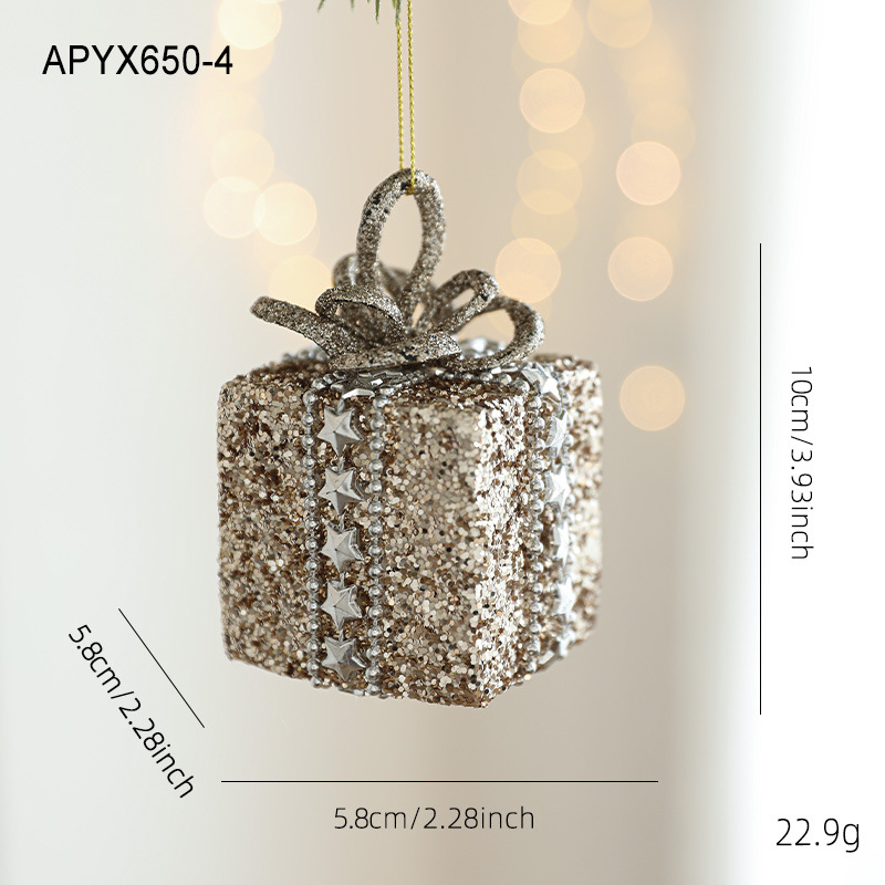 Nueva espuma de Navidad champagne colgante de sexo opuesto polvo brillante polvo adhesivo árbol de Navidad colgante decoración de colgante