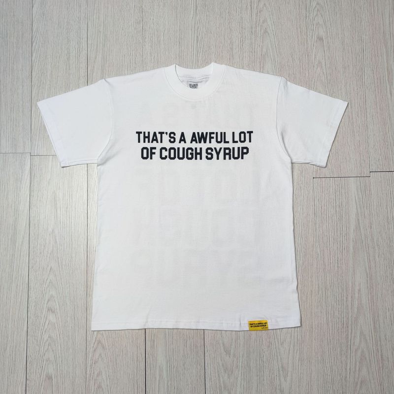 国境を越えた高品質THAT'S A AWFUL LOT OF COUGH SYRUP咳止めシロップ純綿Tシャツ|undefined