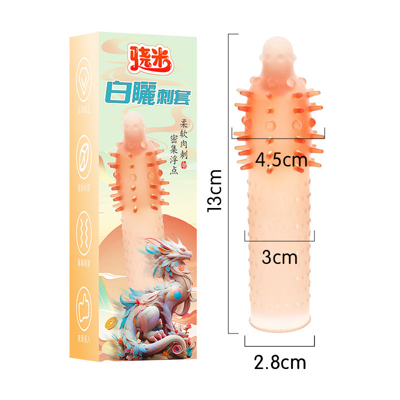 Snapmi macho cristal lobo brazo vibratorio condón pene retrasado anillo pinchazo pareja artículos sexuales adultos interés