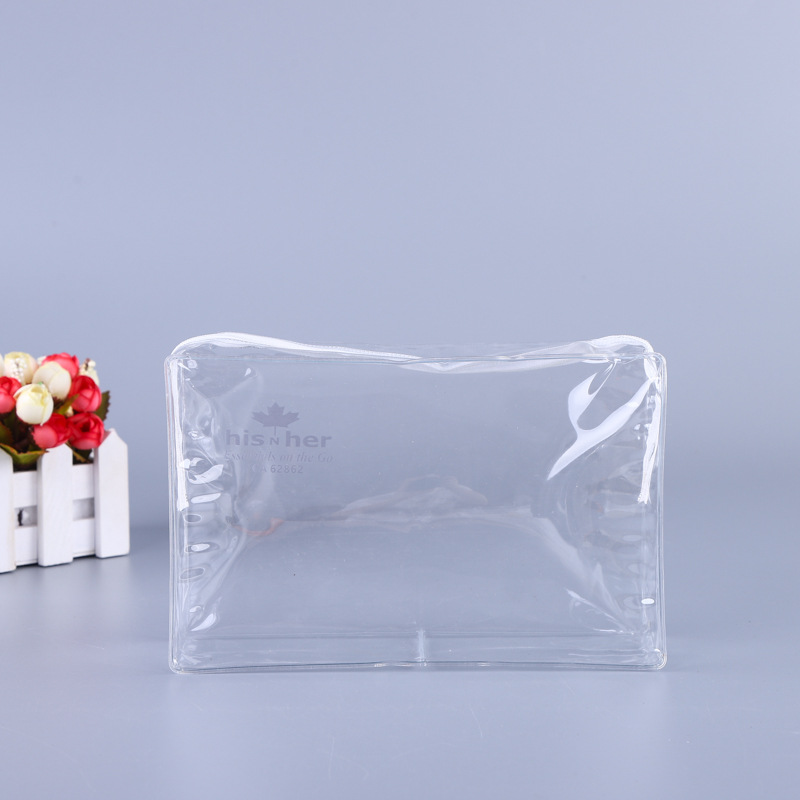 厂家立体折叠透明空白EVA手提化妆包 化妆品立体收纳包EVA拉链袋