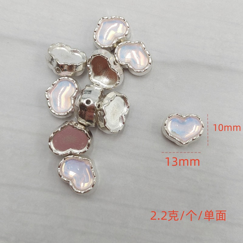 玫瑰花创意隔珠 蝴蝶结心形金属保色串珠光面实心手串配饰diy散珠|undefined