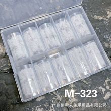 美甲古风纯白渐变雪割草盒装手绘花朵转印纸2024热销款美甲星空纸