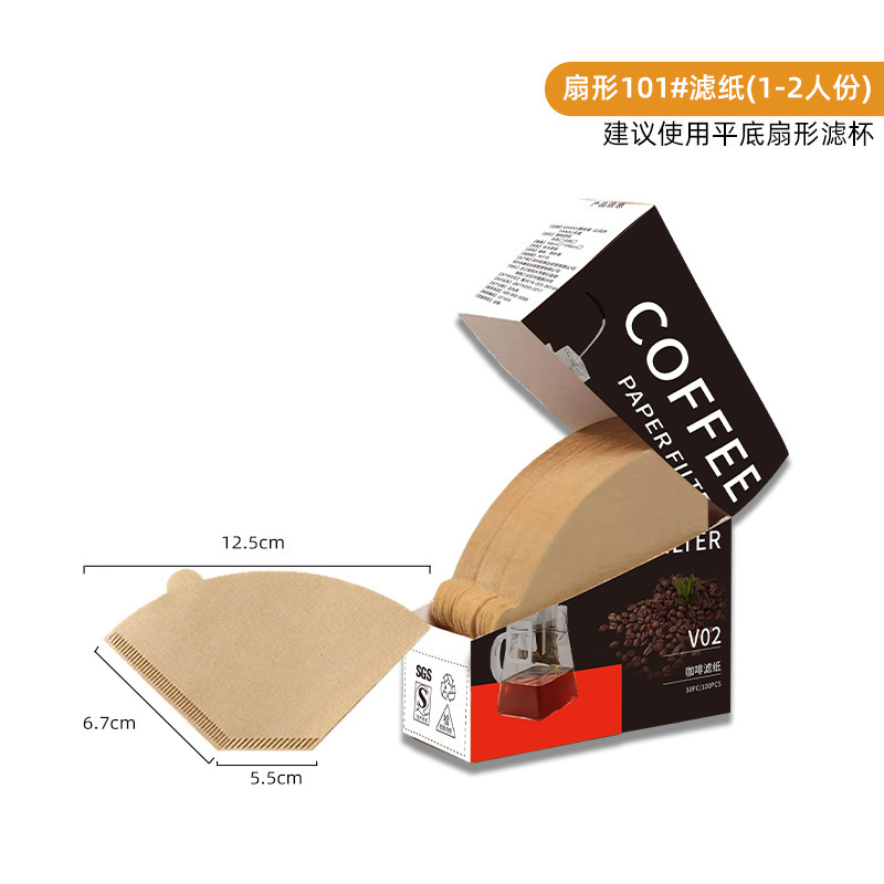 Papel de filtro de café de lavado a mano ventilador v02 tipo goteo de café en polvo cuelga orejas de filtro de papel taza de filtro de café cónico pantalla de filtro