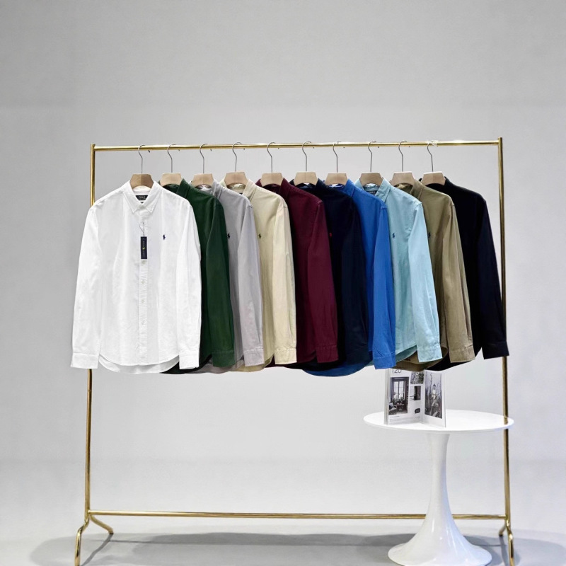 A generation of 24 autumn new RL Ralph men's business casual Oxford shirt solid color Joker long sleeve shirt A generation of 24 autumn new RL Ralph men's business casual Oxford shirt solid color Joker long sleeve shirt