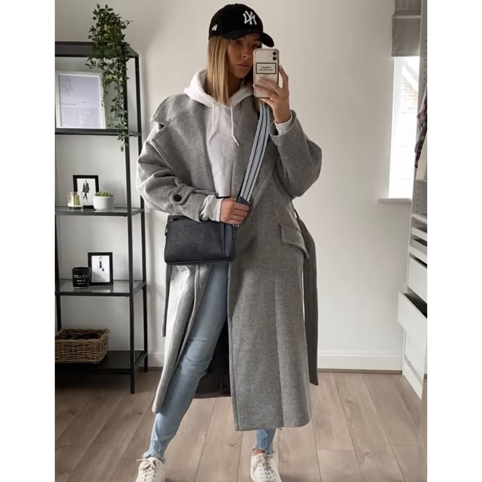 New women's small crossbody bag, three zippered mobile phone newspaper, leather small bag, colored shoulder strap single shoulder bag_voghion.com