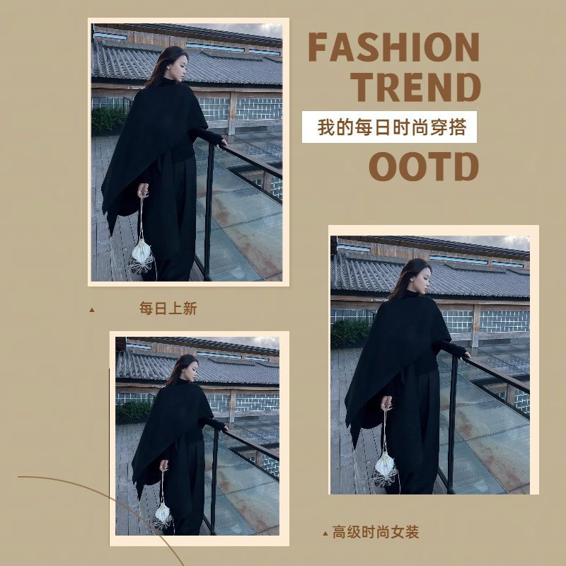 赫本双面呢高级感大衣女2025年新款风衣斗篷毛呢外套秋冬长款|undefined