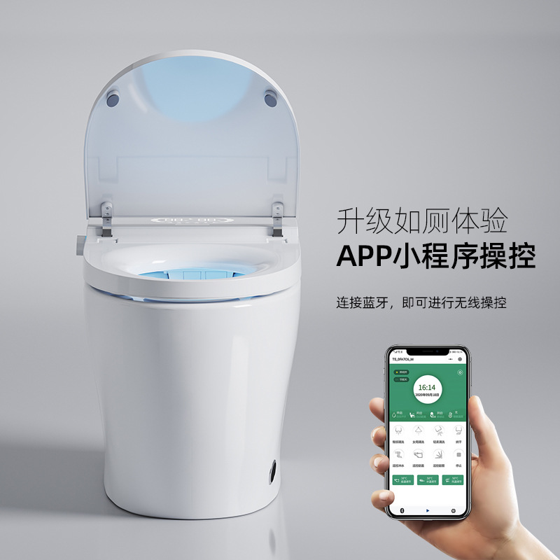 Fabricante al por mayor inodoro inteligente integrado sin presión de agua inducción automática inodoro de asiento pequeño tipo de hogar para lavar la mujer inodoro de asiento caliente image 4