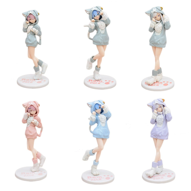 Фигура (Parker) Rem · Ram · Emilia — 20 см статуя из PVC/смолы в стиле anime, варианты костюма Parker