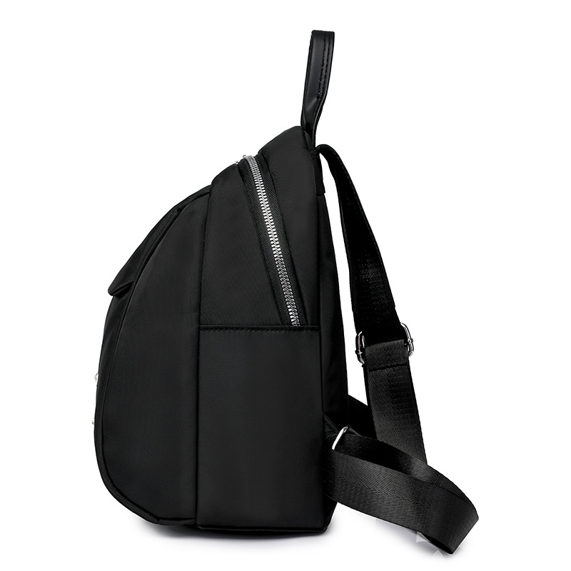 Mochila para mujer 2024 nueva mochila pequeña de nailon de moda de color sólido de alta gama mochila ligera para mujer