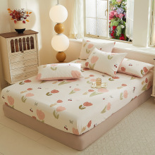全棉纯棉磨毛印花单床笠家用床上防滑全包床罩床垫保护罩四季通用