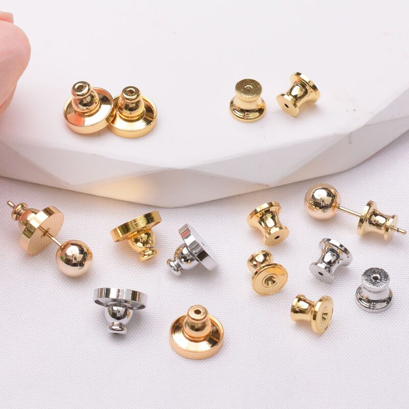 Korean version of 18K gold flying saucer earplug accessories diy new earring material large earring plug allergy manufacturers wholesale Korean version of 18K gold flying saucer earplug accessories diy new earring material large earring plug allergy manufacturers wholesale