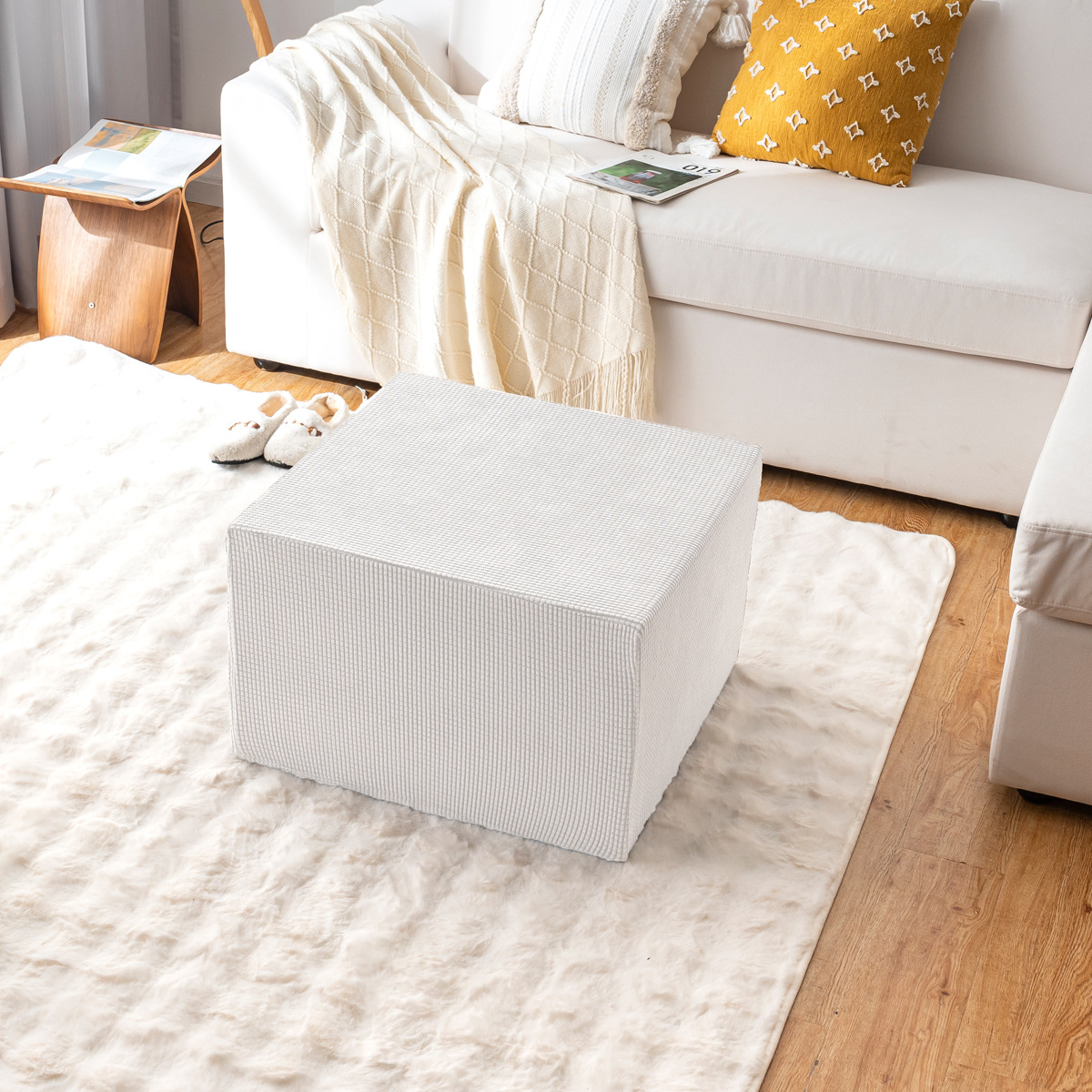 Style minimaliste européen, romantique français, housse de canapé extensible, résistante aux rayures, antidérapante, lavable et élastique, adaptée aux animaux de compagnie_voghion.com