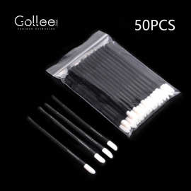 Gollee现货柔软一次性唇刷棒嫁接睫毛辅助工具清洁棉签50支焕彩