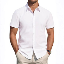 �羳���R�d TikTok Temu Men's Short Sleeve Shirt 4-Way Stretc