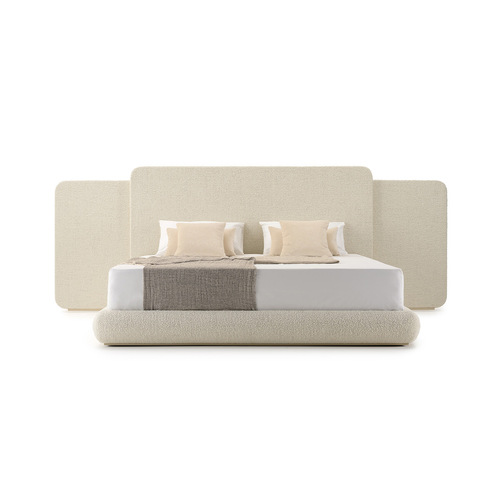 Italian light luxury bed master bedroom Nordic fabric frosted technology fabric bed simple soft bed double tatami bed