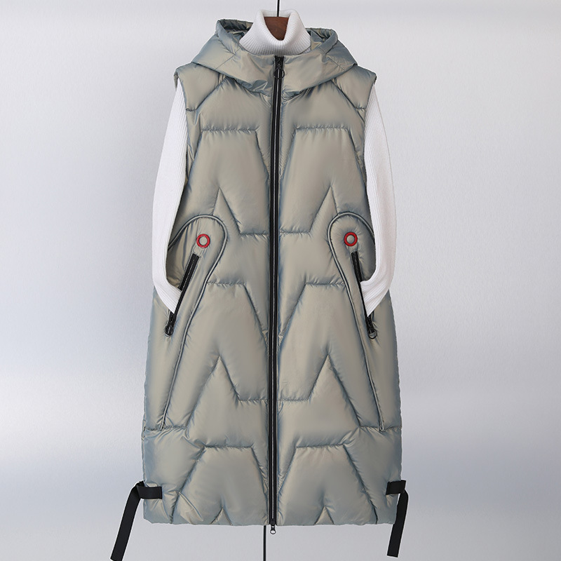 Damenbekleidung Neue Wintermäntel Baumwolljacke Lange Weste Damen Herbst- und Wintermode Mit Kapuze Stil Lässige Weste Jacke_voghion.com
