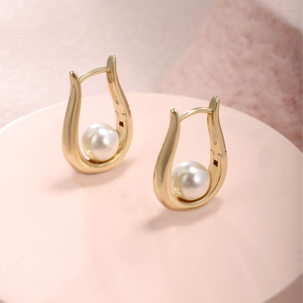 Xupar joyería nicho Luz de lujo imitación perla pendientes de moda de alto grado temperamento francés retro pendientes para las mujeres