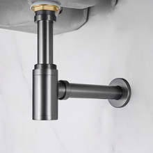 不锈钢下水管 圆形防臭防虫墙排下水器 洗手盆下水管排水器隔水器