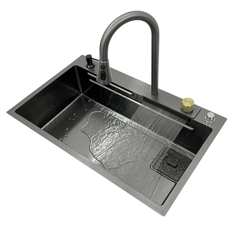 Кухонная раковина из нержавеющей жела 304 нержавеющей стали? Wait careful: The input: "Kitchen Nano 304 Stainless Steel Washing Basin Flying Rain Waterfall Waterfall Furniture Washing Tanks Under Pot Wash Pond". It seems product title with keywords. We should translate preserving format: [Type] + [Brand] + [Model] etc. But there is no punctuation. We'll translate as: "Кухонная раковина из нержавеющей стали 304, моечная раковина, водопад» Not good. It says Washing Basin, Flying Rain Waterfall Waterfall Furniture Washing Tanks Under Pot Wash Pond. Perhaps: