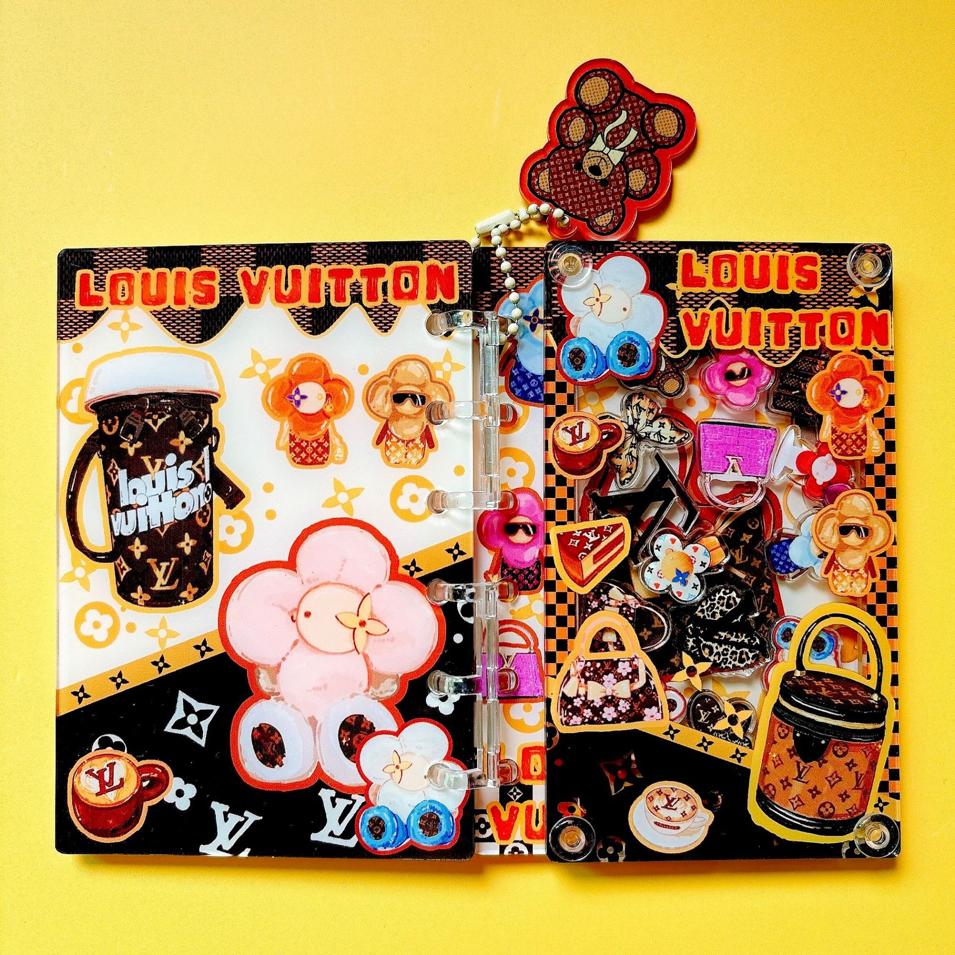 54種類の揺れるアクリルノート、クロスボーダーで人気のTikTokで話題の美しいルーズリーフノート、DIY A7/A5