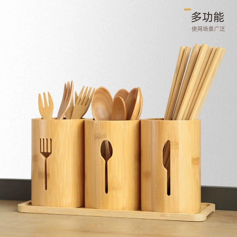 Набор подставок для бамбуковых палочек, подставка для хранения ножей, вилок и ложек, коммерческая корзина для палочек, многофункциональный органайзер для хранения столовых приборов