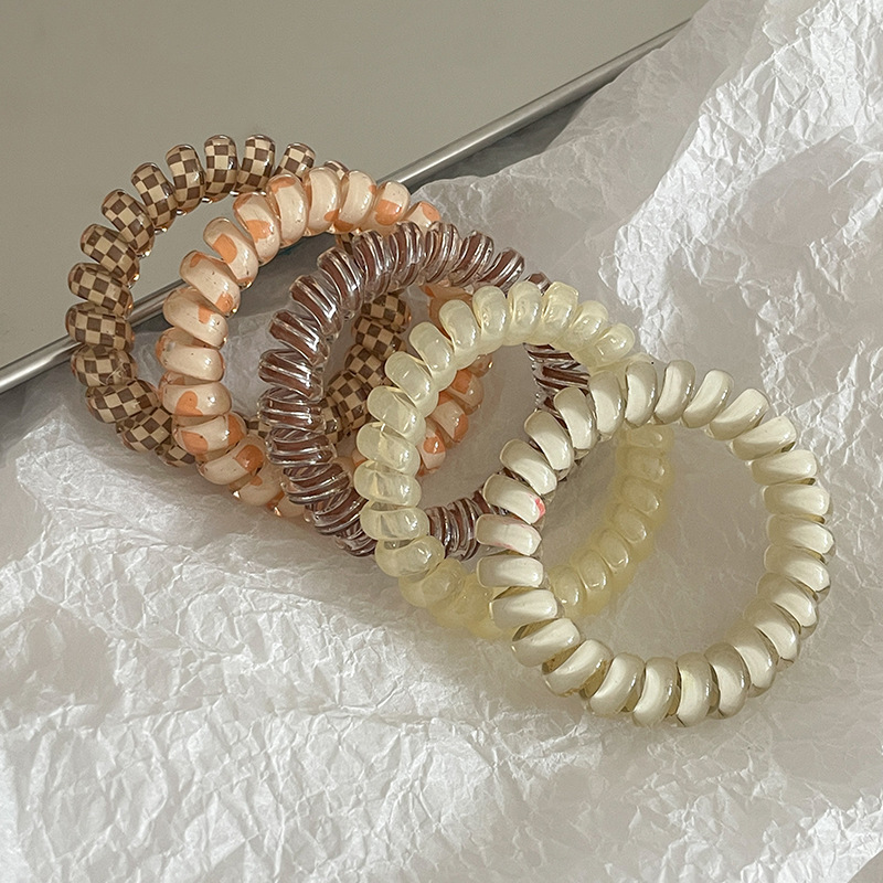 Trenza de burbuja de temperamento de moda, cuerda para el cabello, lazo para el cabello, nuevos accesorios para el cabello de alta gama para mujeres, cola de caballo simple, línea telefónica trenzada, banda de goma