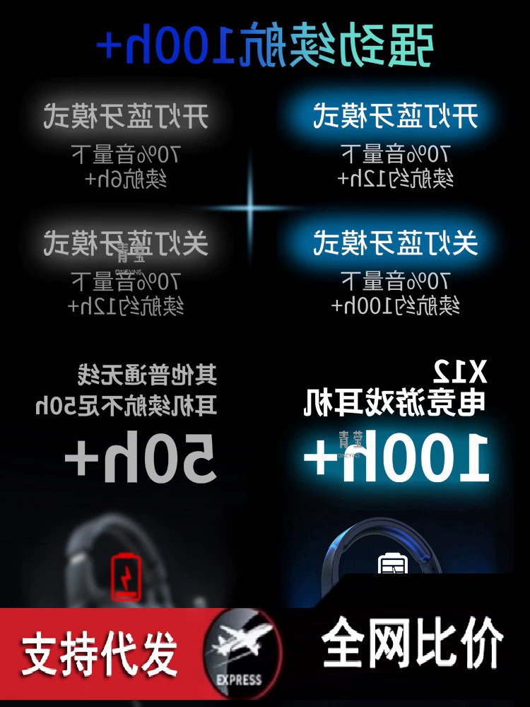 Игровые наушники для ноутбука X12, Bluetooth
